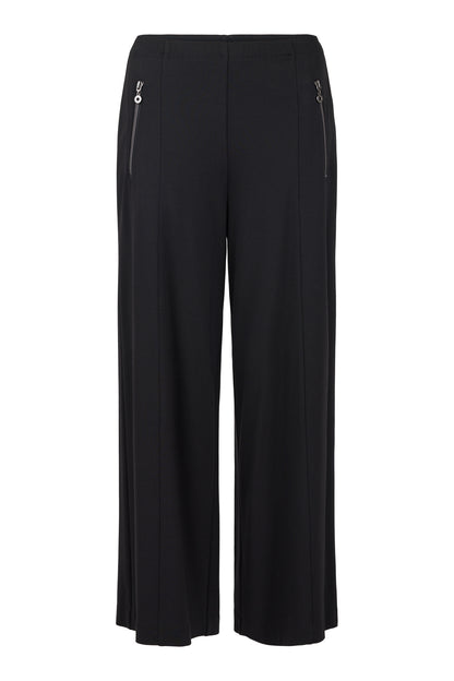 Noen Wide Leg Jersey trousers in Black 26&quot; leg  81448 9480