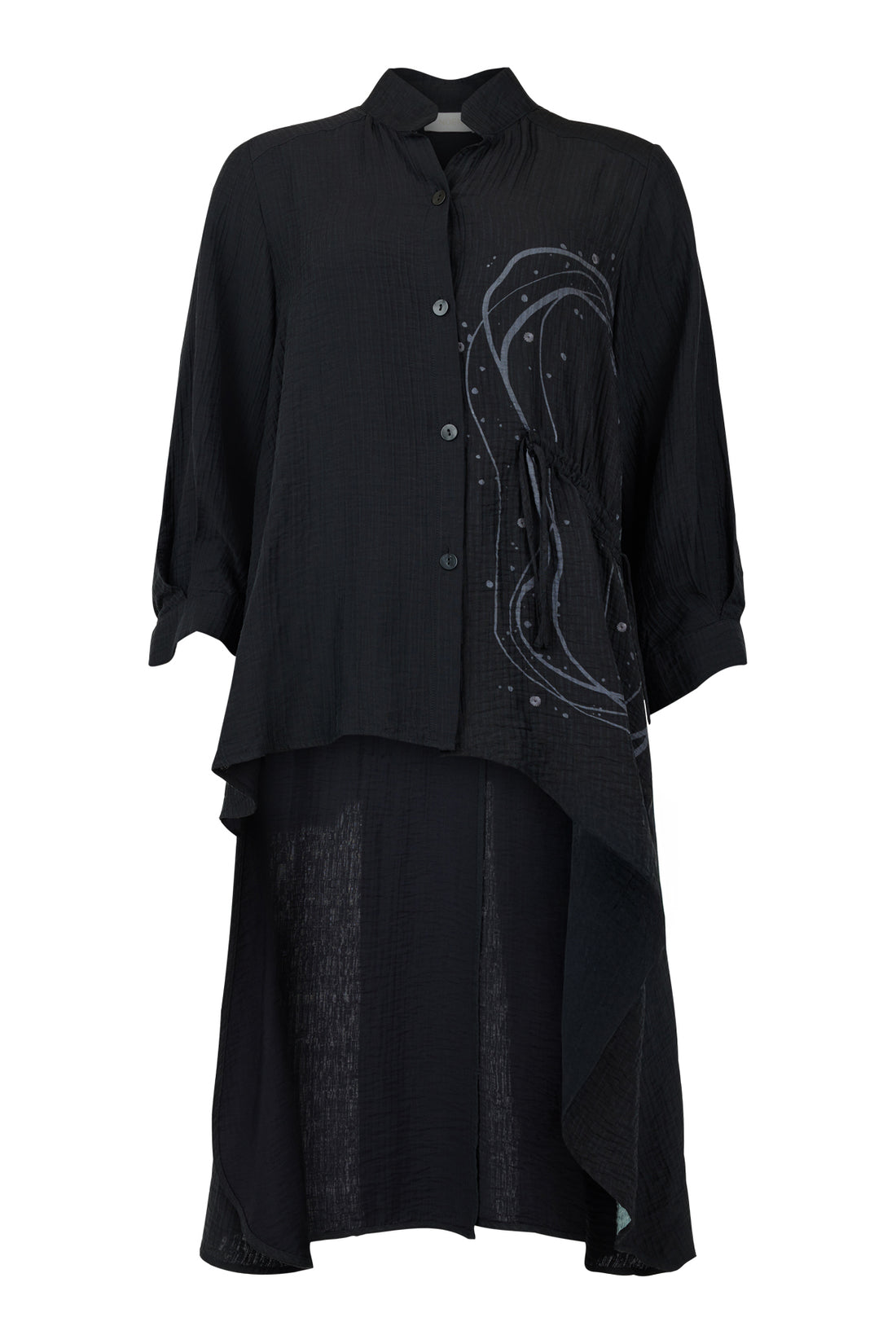 Noen Hi Low Longline black shirt  86258
