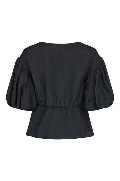 Noen Black Top with 3d Flower detail84039
