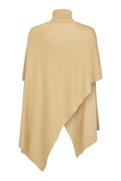 Noen High Neck Knitted cape with asymmetric hemline 84045