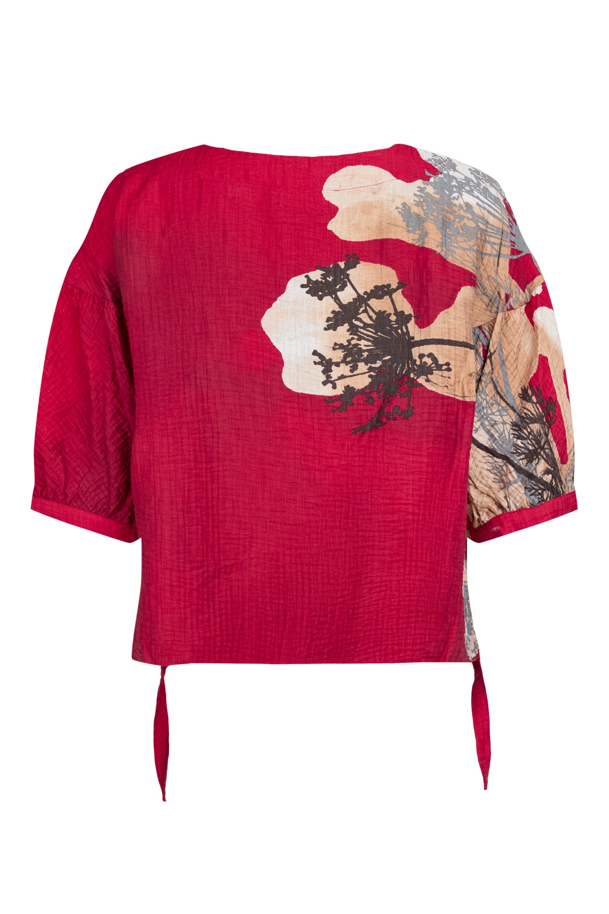 Noen Statement print top in Scarlet red 84055