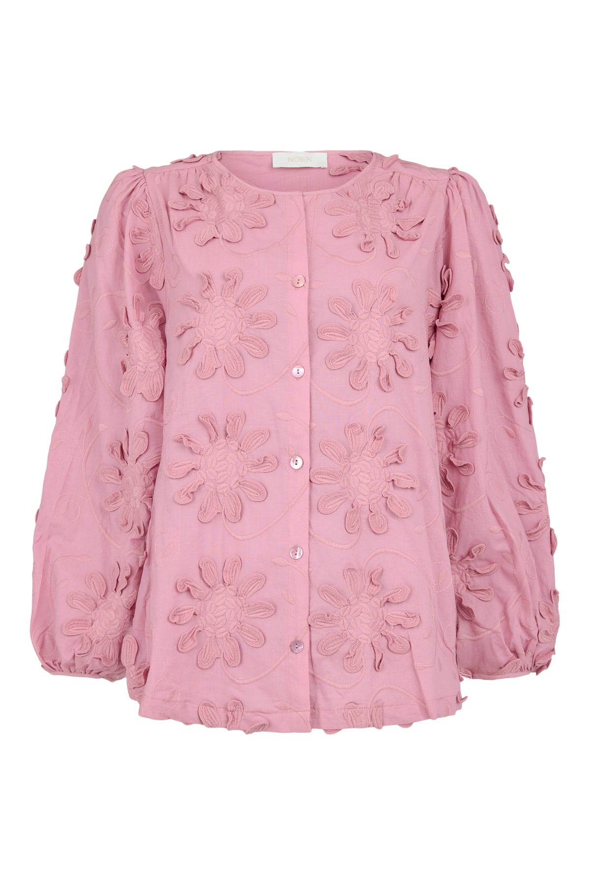 Noen Cotton top with 3D applique in Rose Pink 86307