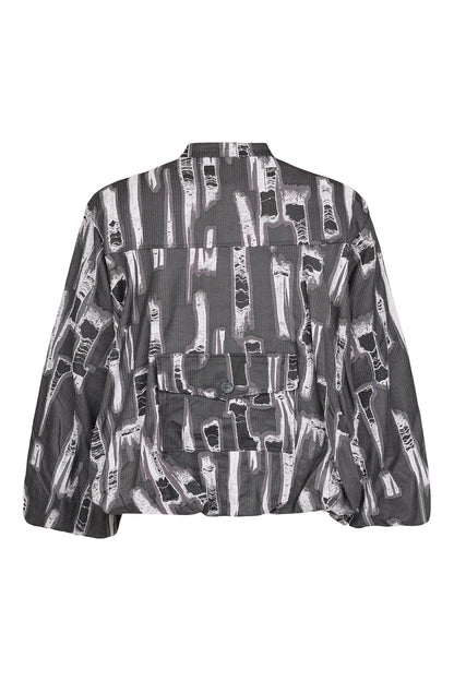 Noen Short Abstract Print Jacket with back pocket detail 87206