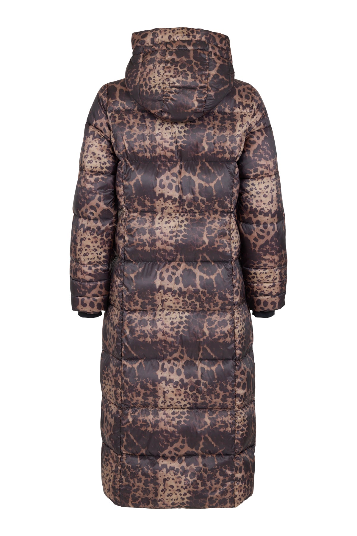 Normann Superwarm lightweight Animal Print Coat in Black/Brown 4339 4557