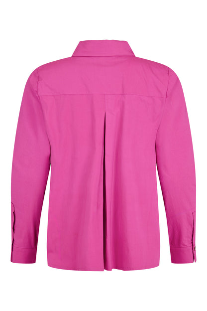 Noen Cotton rich shirt with 3d Flower detail