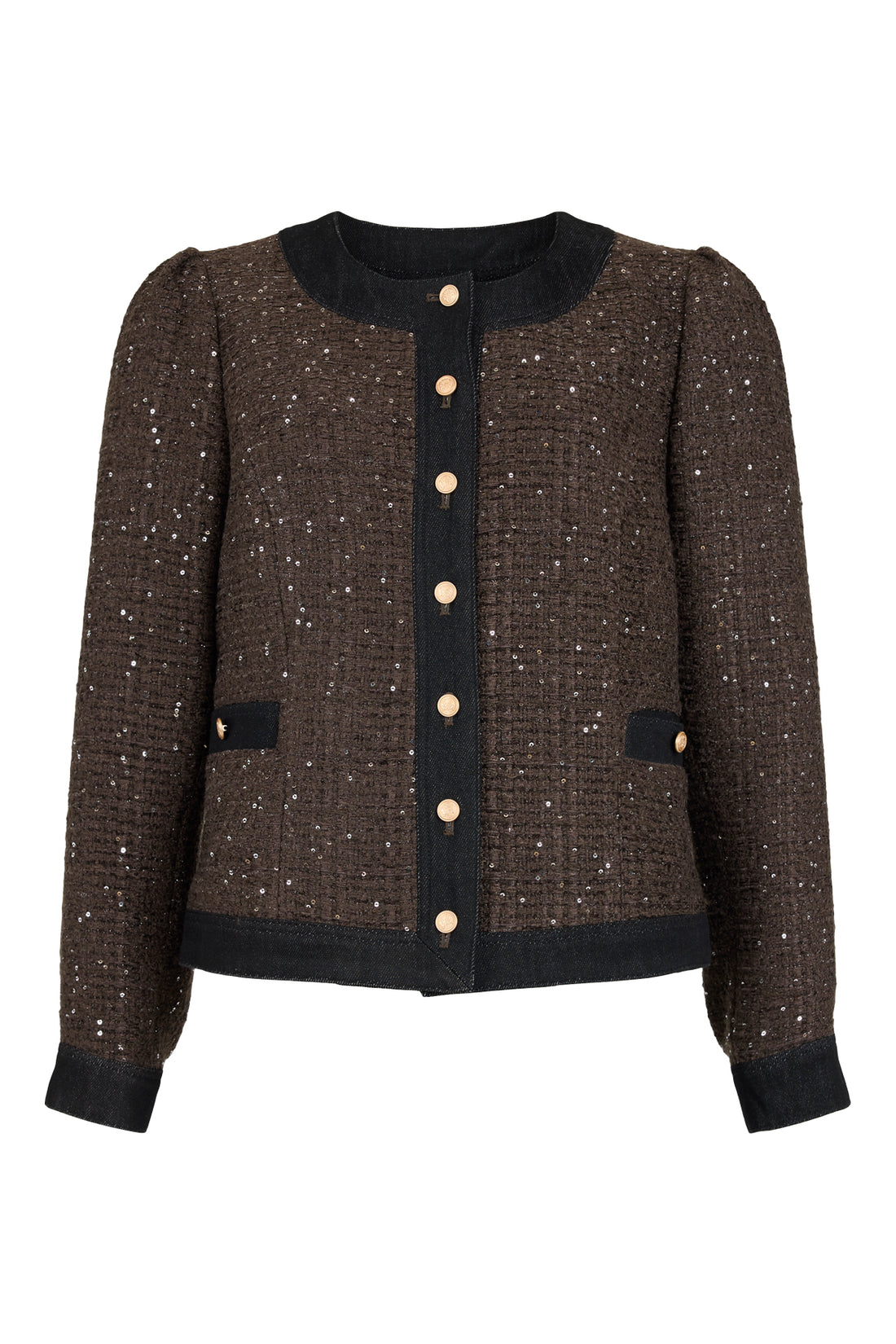 Noen Shimmer textured jacket with back peplum detail  87264