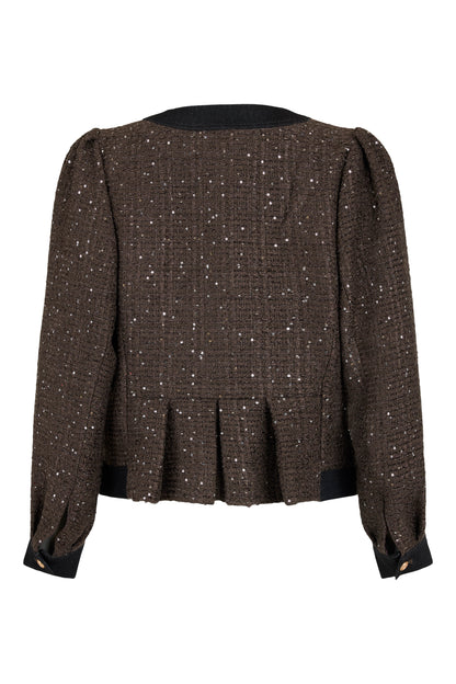 Noen Shimmer textured jacket with back peplum detail  87264