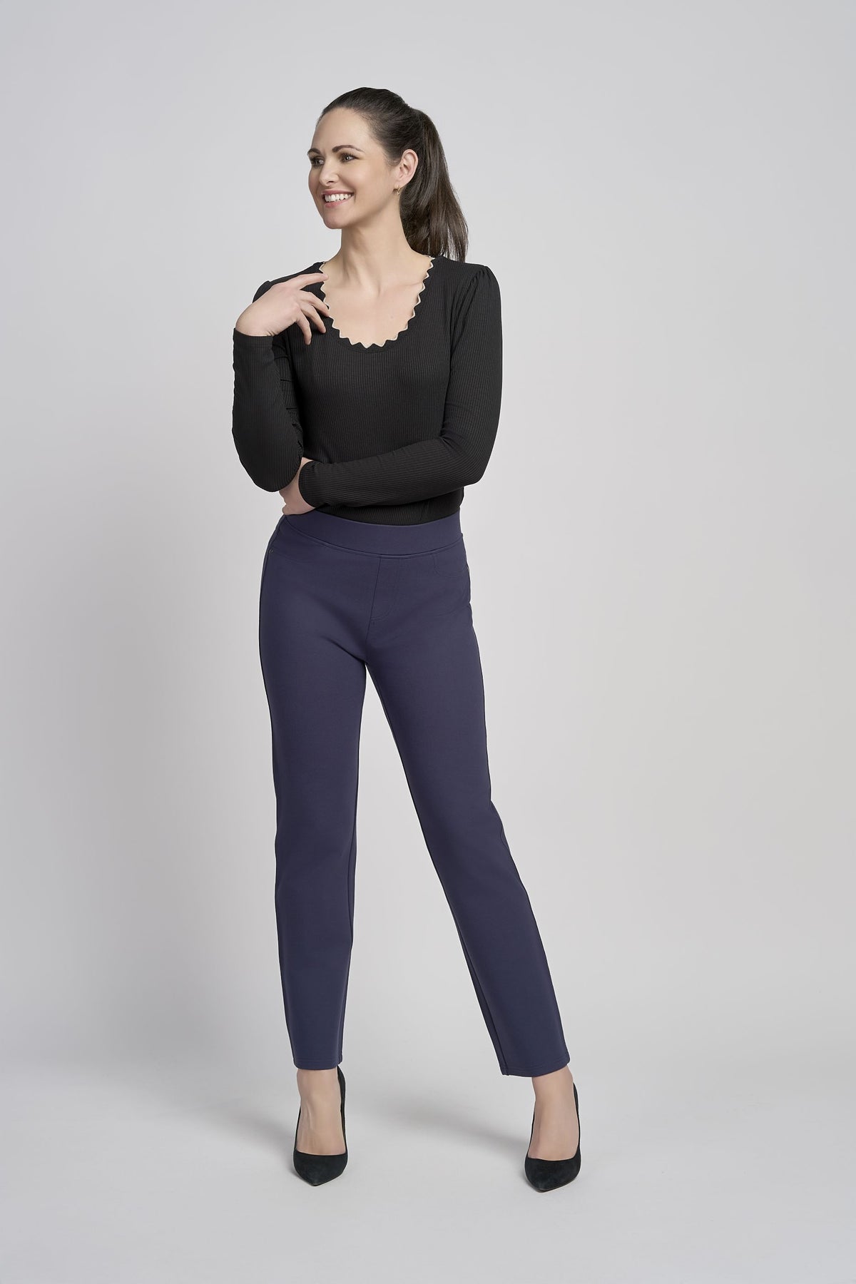 Pinns Poppy Jean Style Pull Up trouser 280T 2026