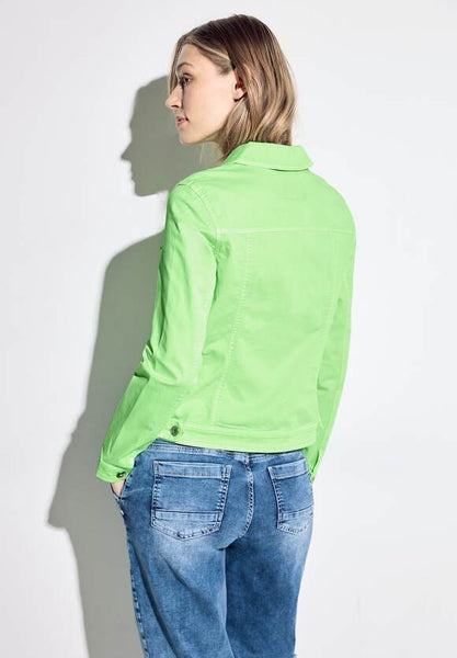 Cecil Coloured Denim Jacket,  Lime, Khaki Or White  212154