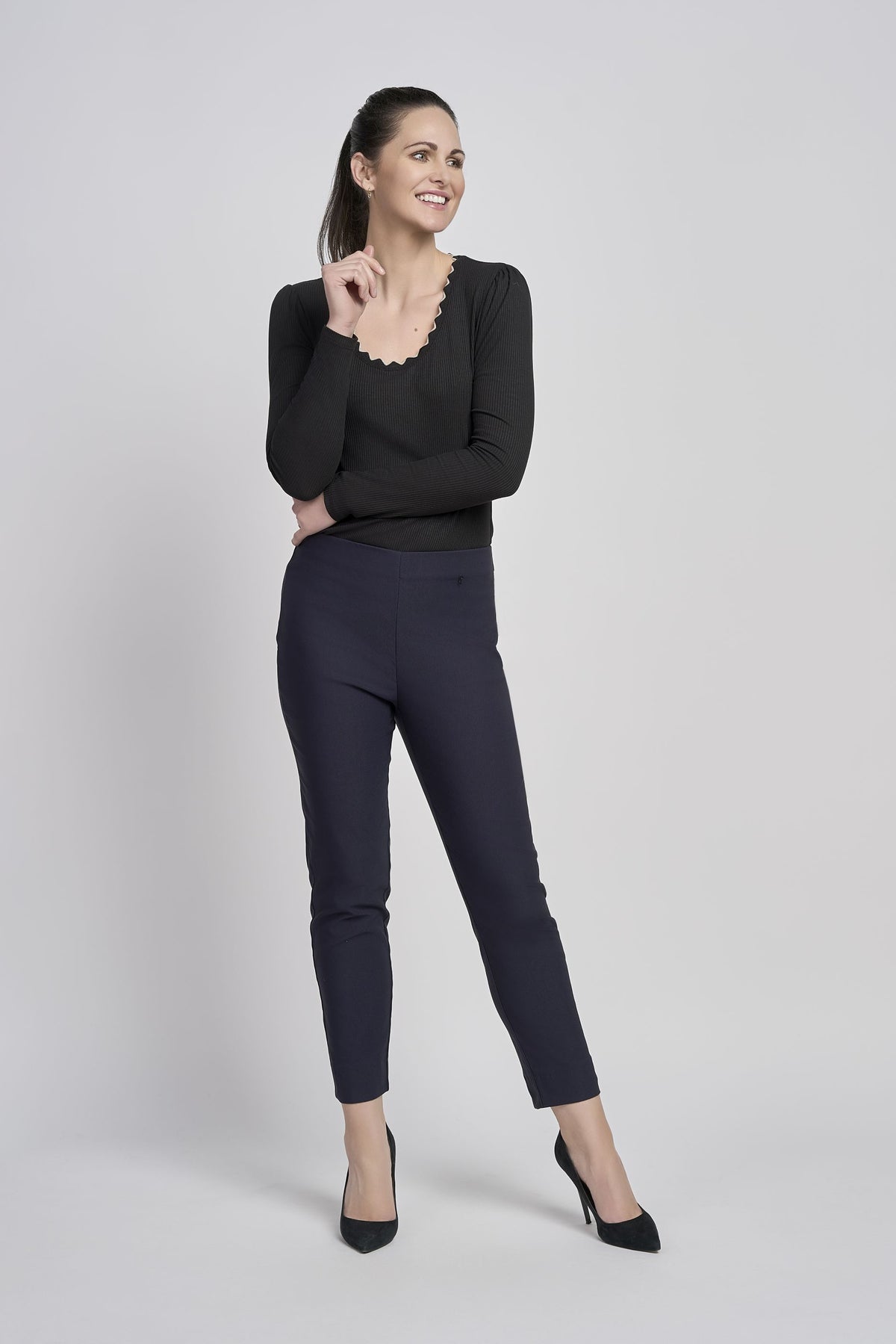 Pinns Petite Brushed Fleece lined  Trousers | 26.5in Leg