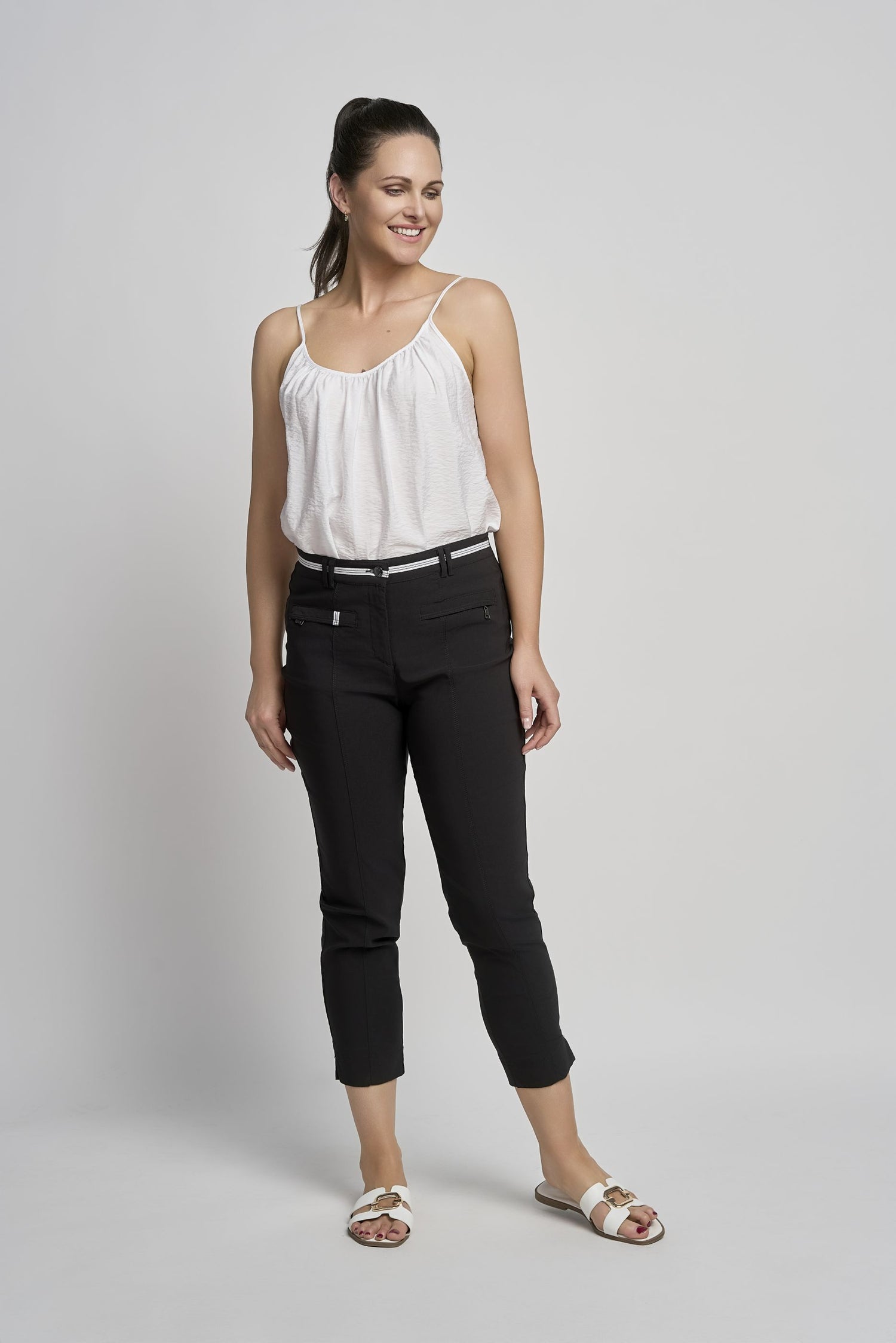 Pinns Audrey stretch trouser with sporty waistband 27" leg 378Ct 26