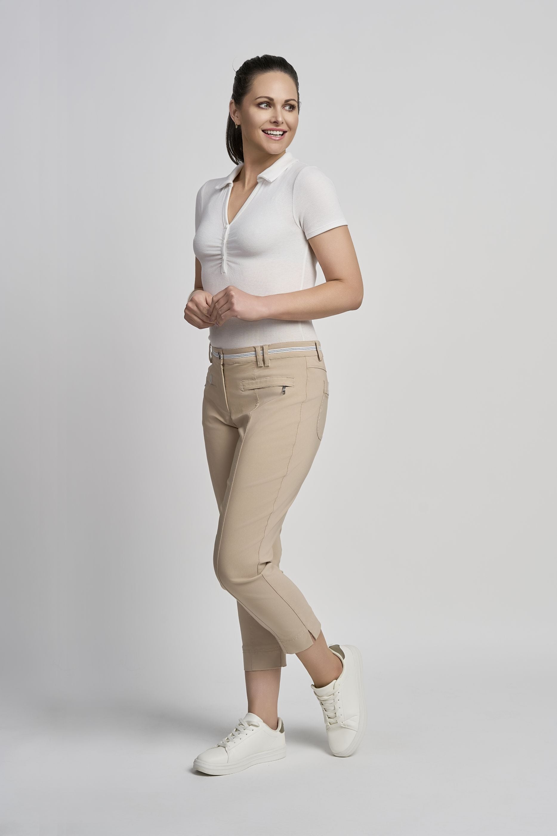 Pinns Audrey stretch trouser with sporty waistband 27" leg 378Ct 26