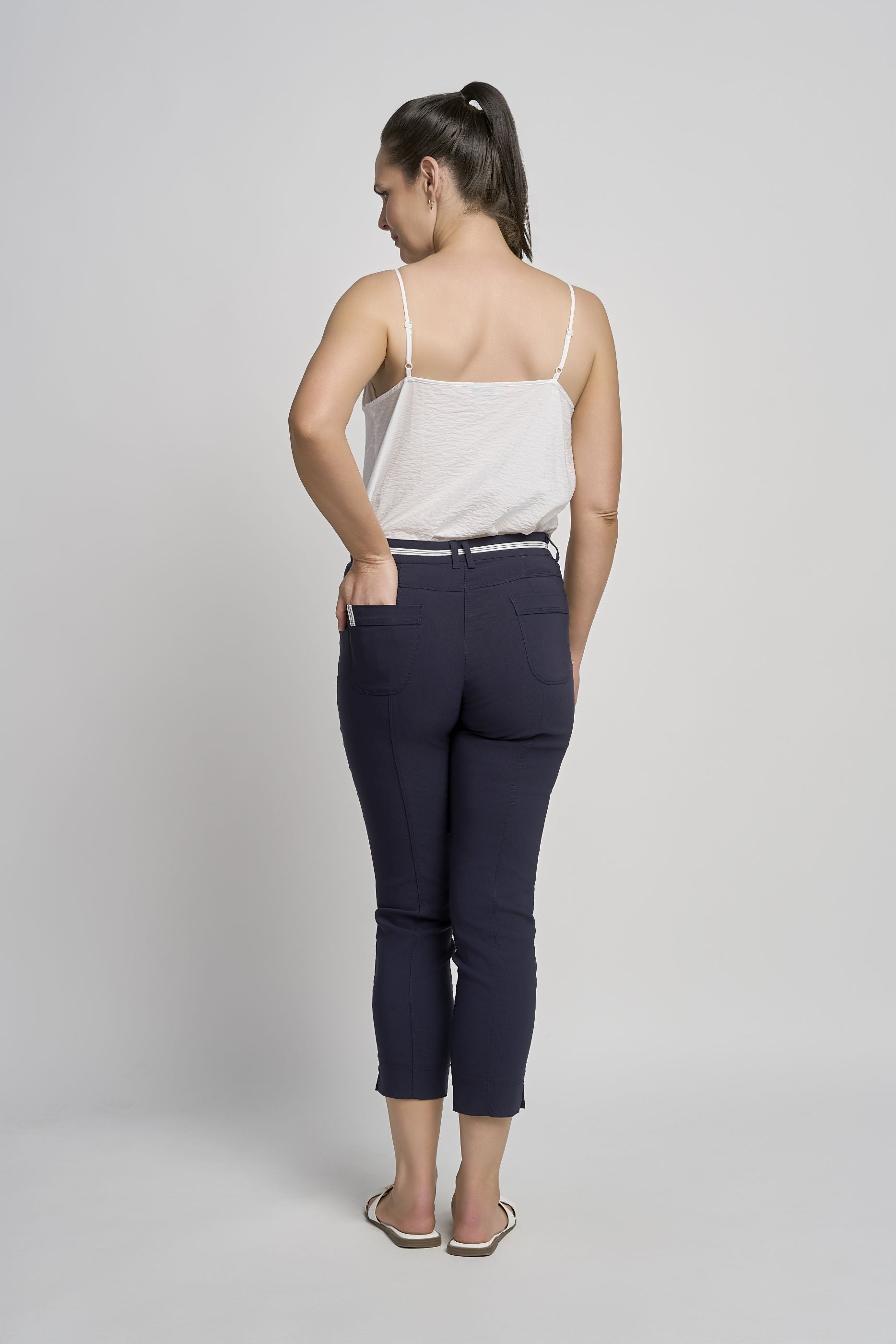 Pinns Audrey stretch trouser with sporty waistband 27" leg 378Ct 26