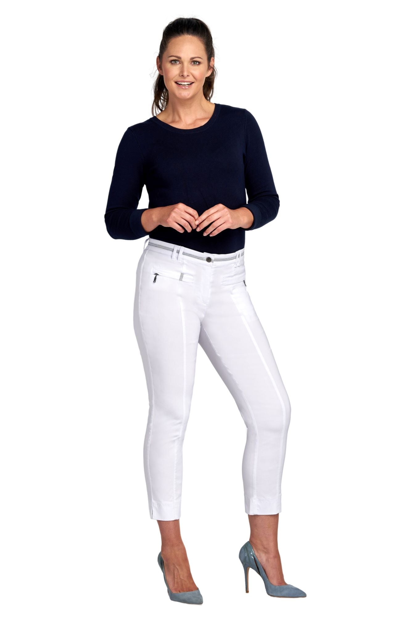 Pinns Audrey stretch trouser with sporty waistband 27" leg 378Ct 26