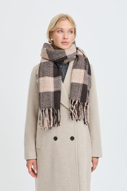 Byoung Long Scarf in Brown and Beige print  20819627