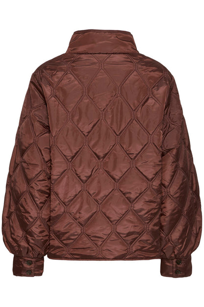 Fransa Diamond Quilted jacket in Rum Raisin 20617827