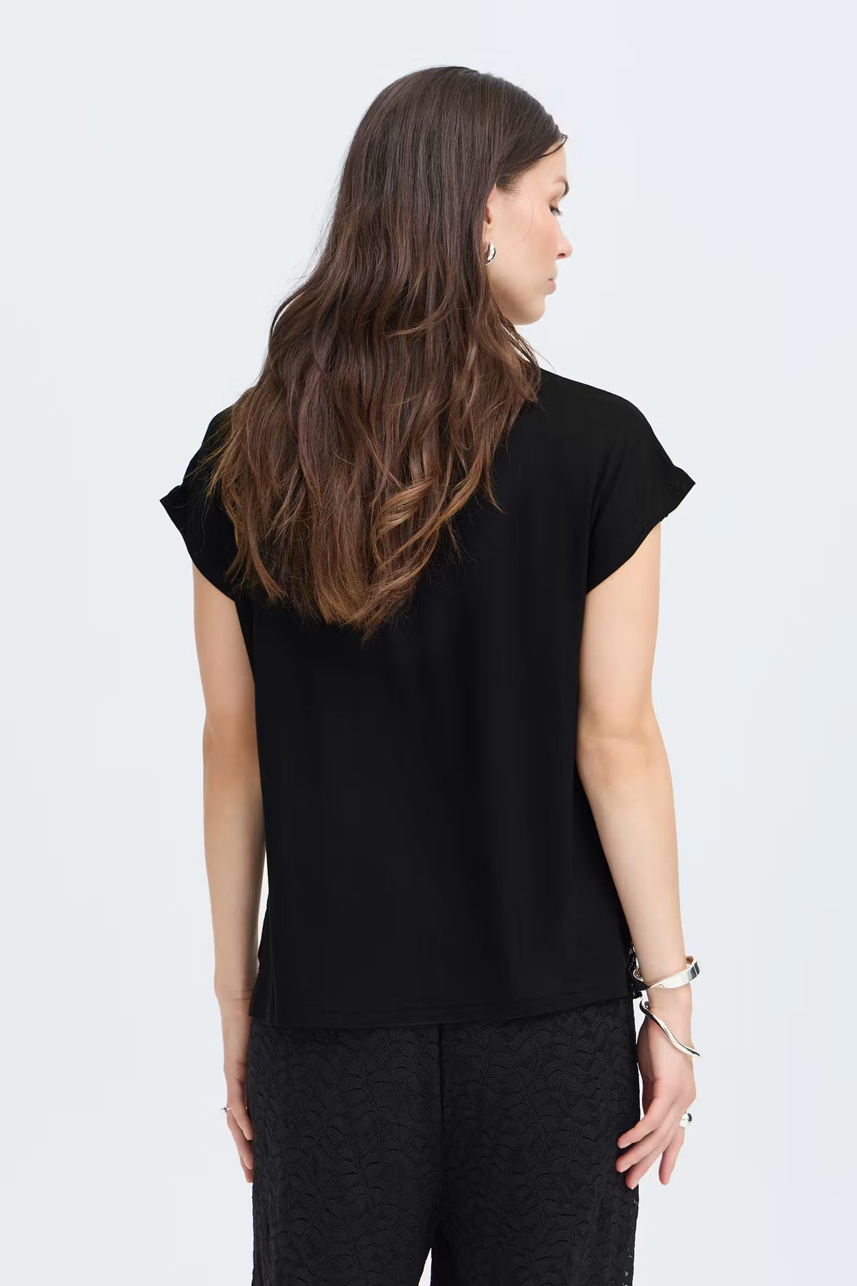 Fransa Zolana Short-Sleeve Sequin Top