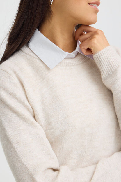 Fransa White Cotton Collar Insert