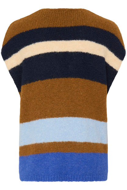 Byoung Knit waistcoat in Tan stripe 20819365