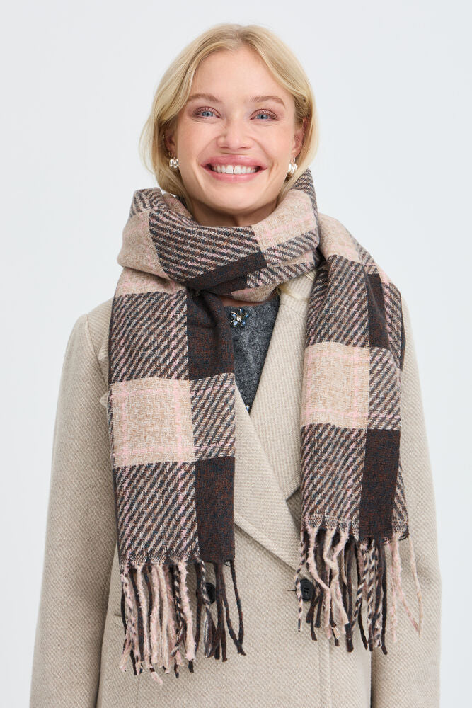 Byoung Long Scarf in Brown and Beige print  20819627