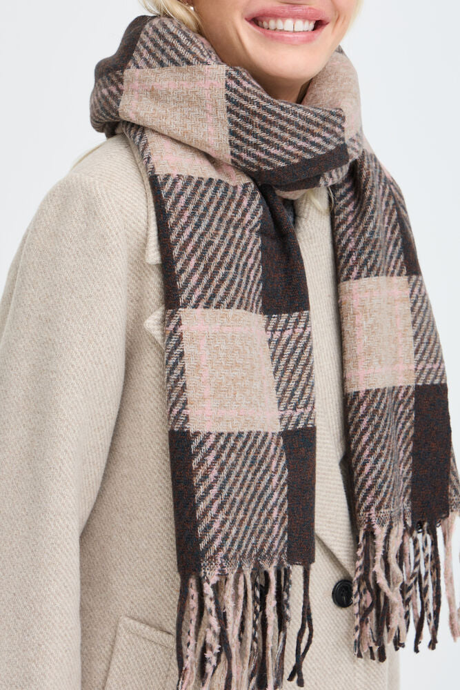 Byoung Long Scarf in Brown and Beige print  20819627