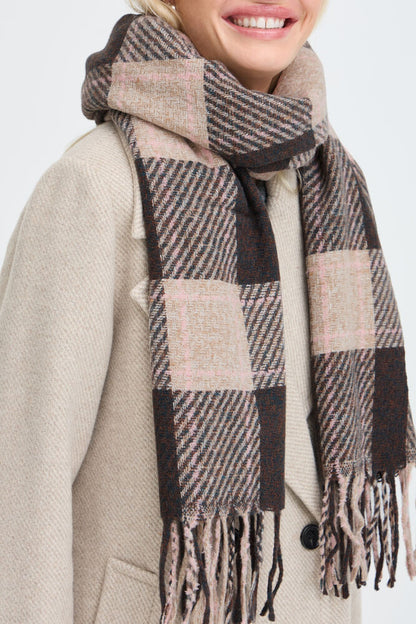Byoung Long Scarf in Brown and Beige print  20819627