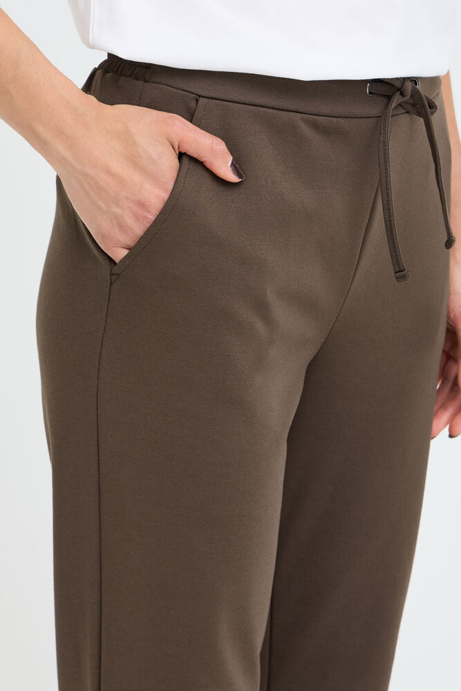 Fransa Soft Jersey Trousers in Deep Brown 20618092Java