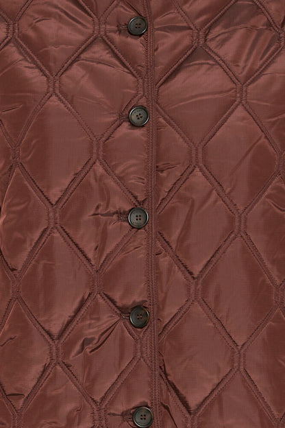 Fransa Diamond Quilted jacket in Rum Raisin 20617827