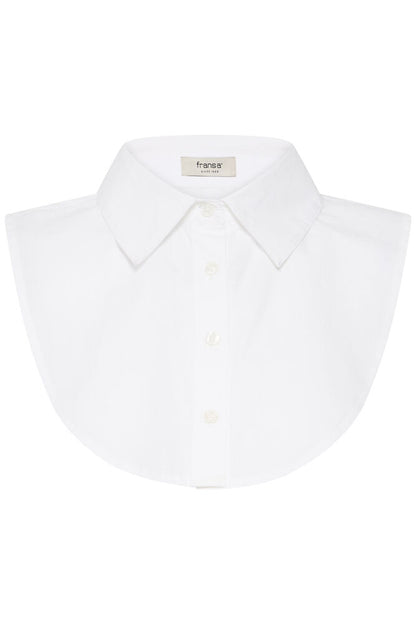 Fransa White Cotton Collar Insert
