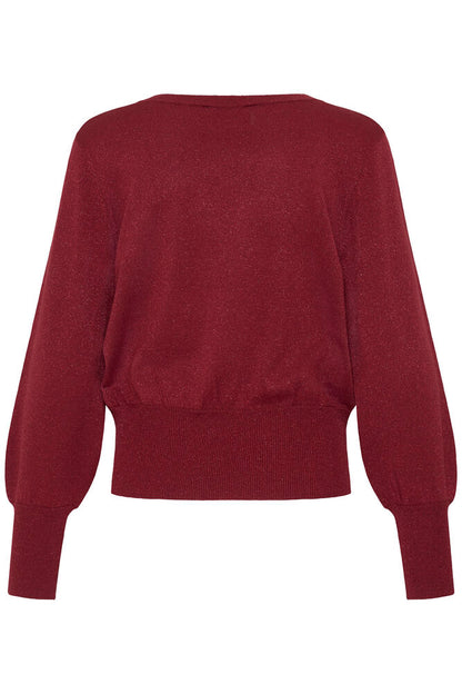 Byoung V-Neck Lurex Jumper with long Sleeves