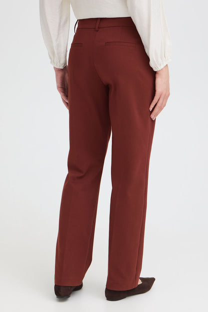 Fransa Tessa full length trousers in Run Raisin 20615861