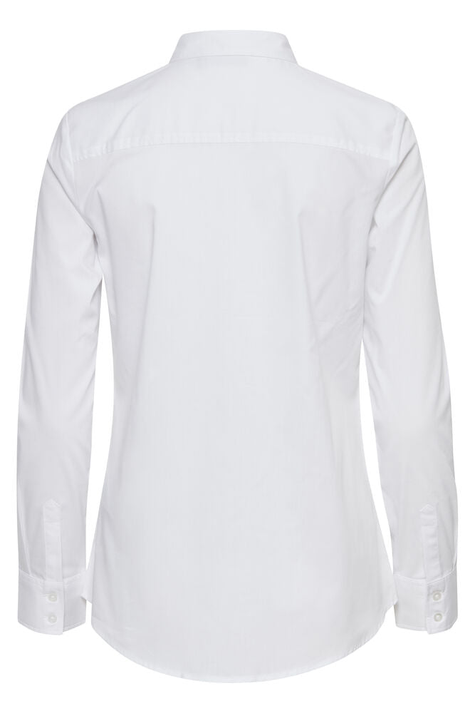Fransa Pure White Cotton Shirt Regular Fit