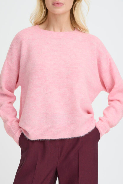 Byoung Round Neck pink Alpaca Jumper 20817120