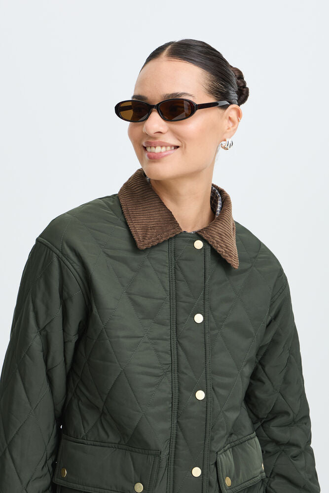 Byoung Bellini Quilted Jacket with Cord Collar and Cuffs 20819092