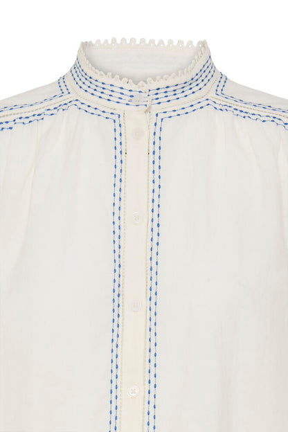Byoung High Collar shirt with contrast stitching 20819313