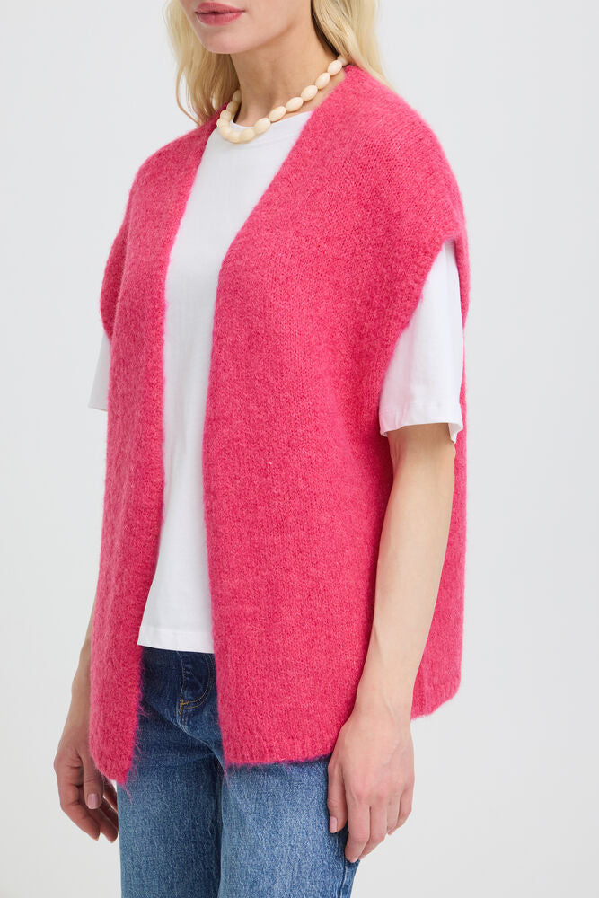 Byoung Knit Gilet 20818615 Fuchsia