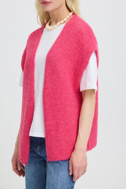 Byoung Knit Gilet 20818615 Fuchsia