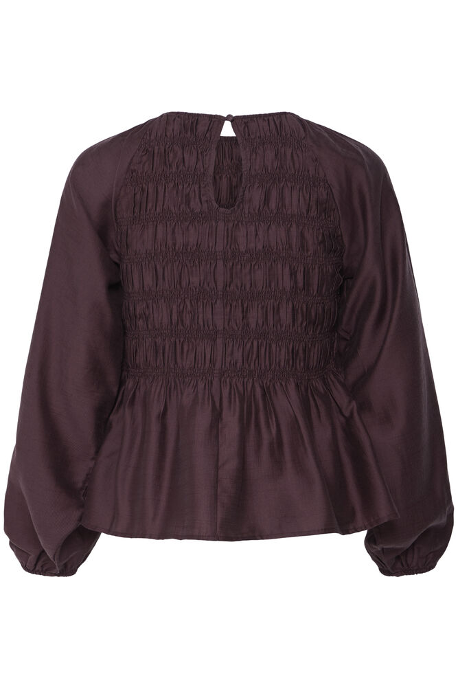 Byoung Shirred Blouse in Fudge 20819718