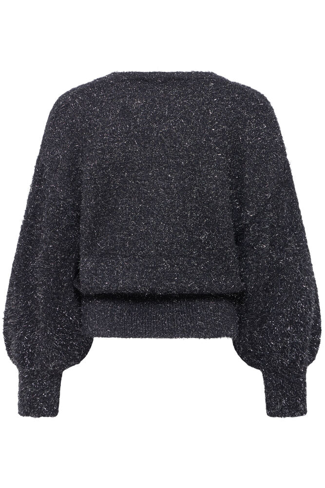 Byoung Mitura Fluffy Black Jumper with Silver Shimmer