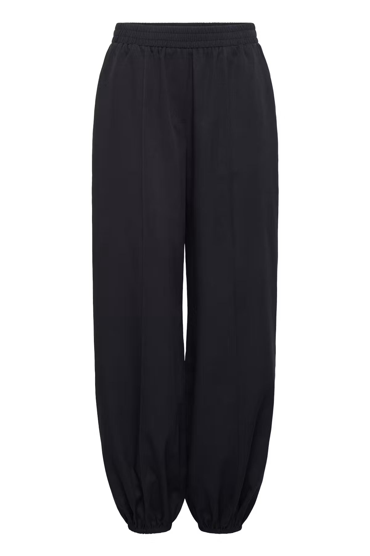 Fransa Nalia Black Balloon-Leg Trousers