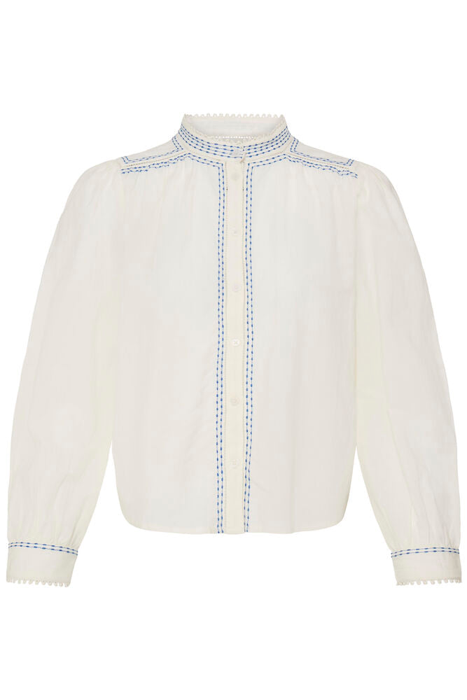 Byoung High Collar shirt with contrast stitching 20819313