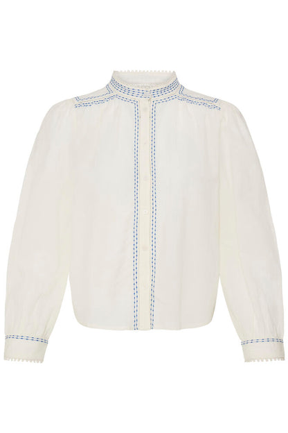 Byoung High Collar shirt with contrast stitching 20819313
