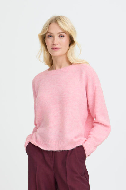 Byoung Round Neck pink Alpaca Jumper 20817120