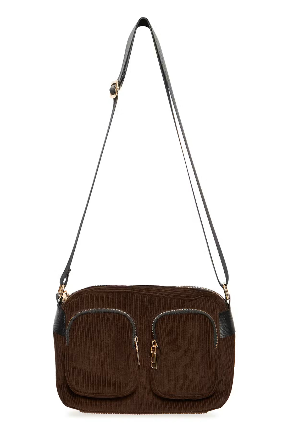 Fransa Cord Crossbody bag in rich Brown 20618347