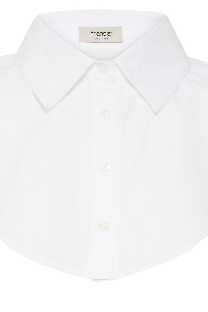 Fransa White Cotton Collar Insert