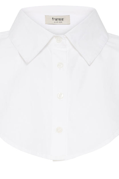 Fransa White Cotton Collar Insert