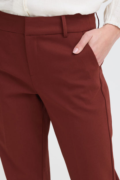 Fransa Tessa full length trousers in Run Raisin 20615861