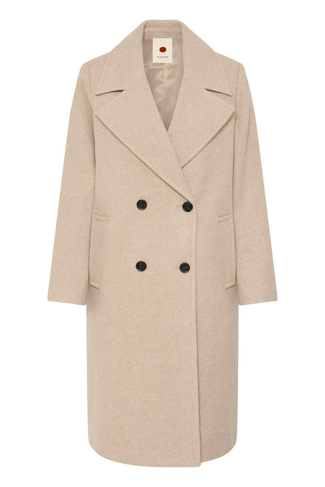 Byoung Wool blend Classic Coat in Sand Melange 20819165