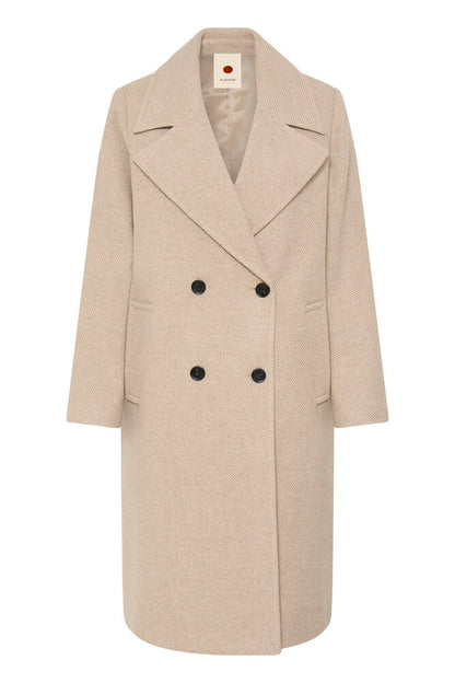 Byoung Wool blend Classic Coat in Sand Melange 20819165