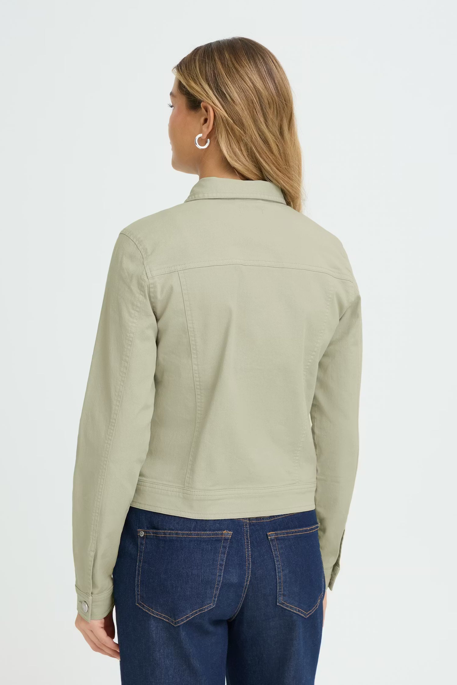 Fransa Twill short jacket in Desert Sage 20609189